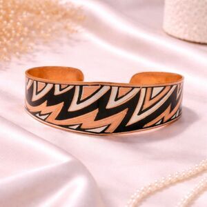 Vintage Copper Painted Cuff Bracelet